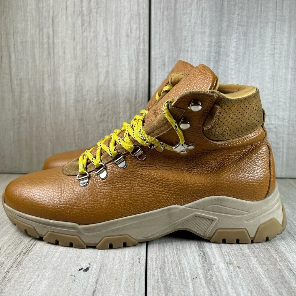 Greats Brooklyn The Park Hiker Lace Up Hiking Brown Leather Boot Men's Size 9